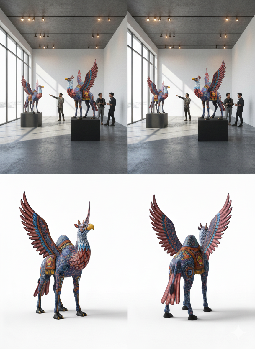 Alebrije - Falcon &amp; Camel - Emimex