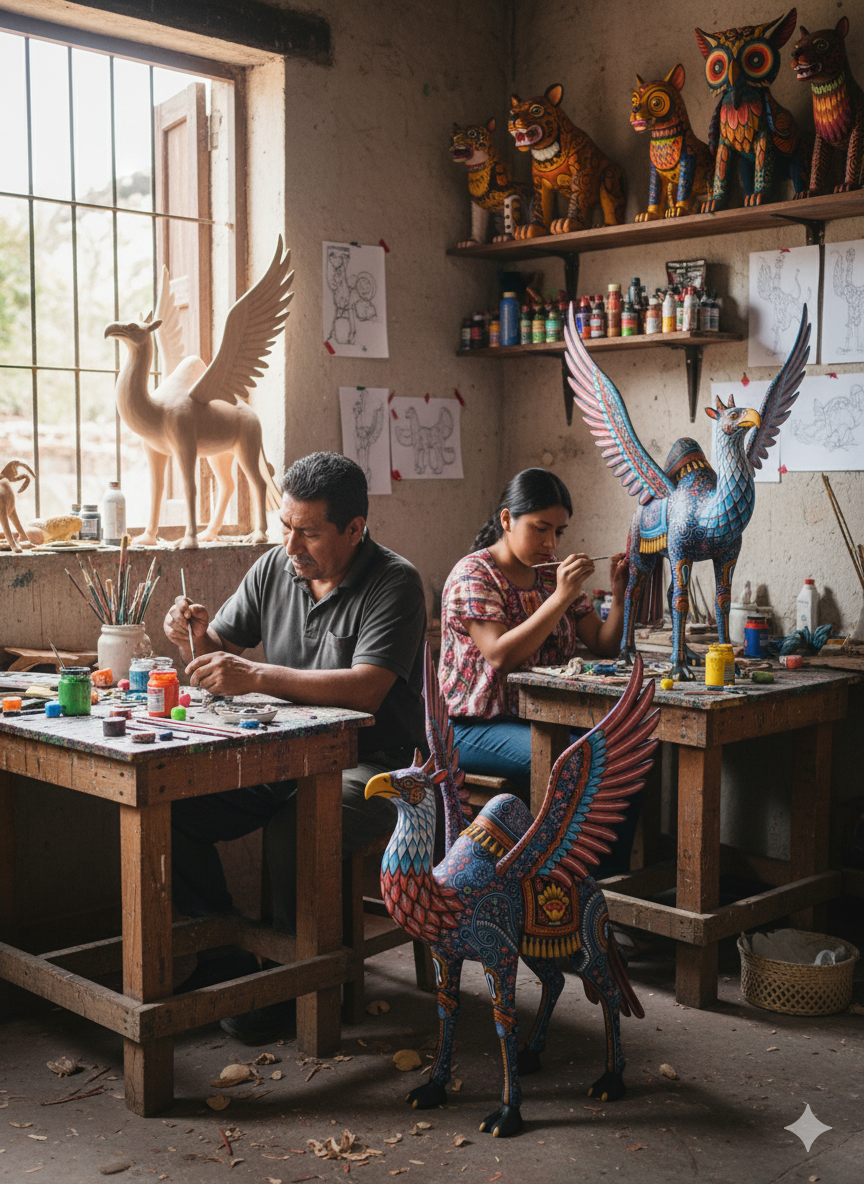 Alebrije - Falcon &amp; Camel - Emimex